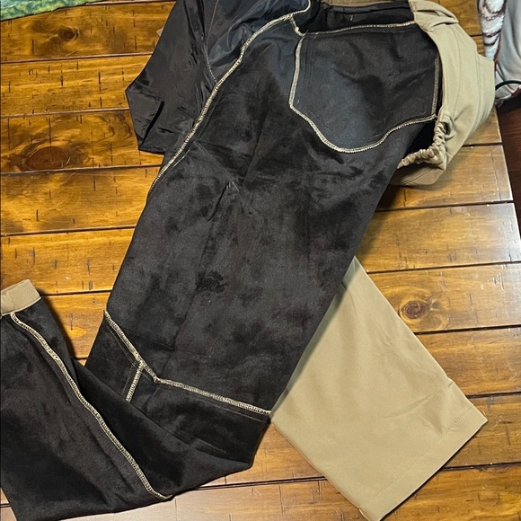 Men's Snow Pants Insulated Soft Velour Lined Cargo With Zippers Stretch Waist 29 - Picture 6 of 12